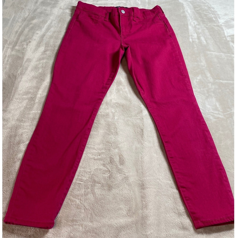 Gap Denim Legging Jeans Womens 4/27 Magenta Pink Stretch Slim Ankle Skinny Pants